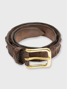 Sid Mashburn Men's Brown 1” Classic Alligator Belt 38 Handmade in USA